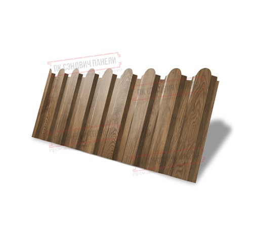 Профнастил фигурный С20 - 0,45 Окрас - А, Print Elite Antique Wood.