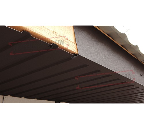 Планка карнизного свеса 200х30х2000 Viking E-8017-0.5