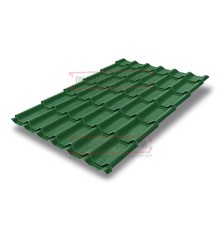 Металлочерепица классик плюс RAL6002 Satin-0.5