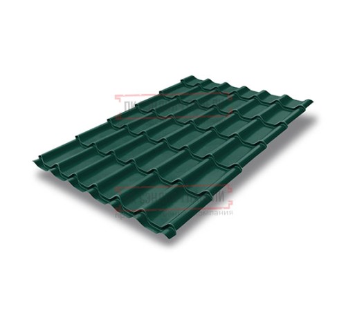 Металлочерепица классик плюс RAL6005 Quarzit-0.5