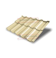 Металлочерепица модульная Квинта Uno 3D RAL1014 Полиэстер-0,45