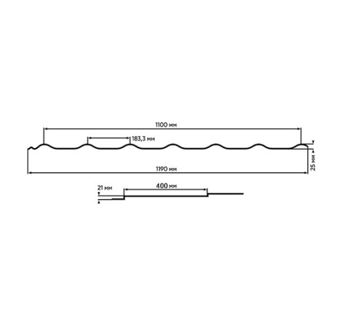 Металлочерепица Макси RR32 Norman-0.5