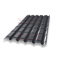 Металлочерепица Монкатта RAL7024 Velur-0,5