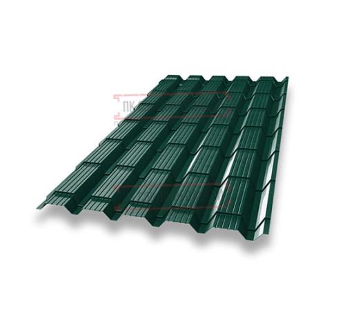 Металлочерепица Монкатта RAL6005 Velur-0,5