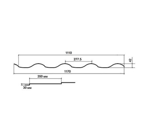 Металлочерепица Монтерроса-M RAL9005 Viking E-0.5