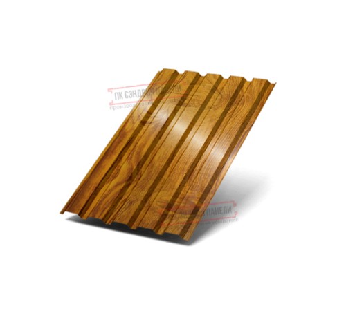 Профнастил МП35-1035 ECOSTEEL_T-ЗолотойДуб-0.5
