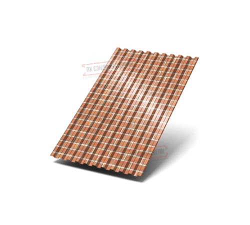 Профилированный лист C21х1000 ECOSTEEL-Кирпич-0.5