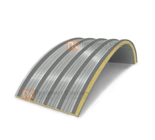 Сэндвич-панели арочные с пенополиуретаном, ширина 1200 мм, толщина 150 мм, 0.5/0.5, RAL9006