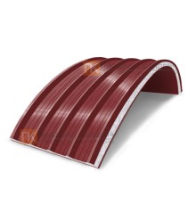 Сэндвич-панели арочные с пенополистиролом, ширина 1200 мм, толщина 250 мм, 0.5/0.5, RAL3011